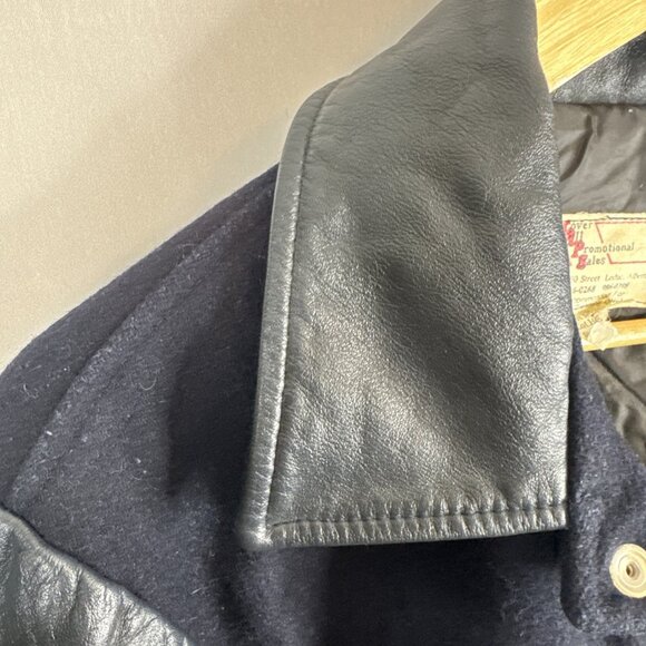 Vintage Canadian RCSCC Warrior Varsity Jacket Men’s M Wool Leather  Sea Cadets - Picture 5 of 11